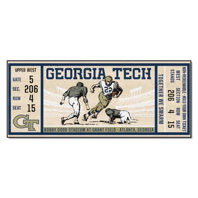 Fan Mats  LLC Georgia Tech Yellow Jackets Ticket Runner Navy