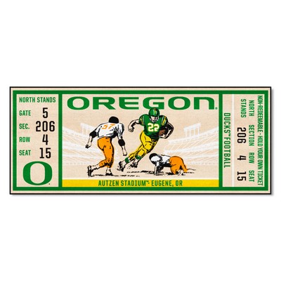 Fan Mats  LLC Oregon Ducks Ticket Runner Green