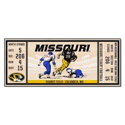 Fan Mats  LLC Missouri Tigers Ticket Runner Rug - 30in. x 72in. Black