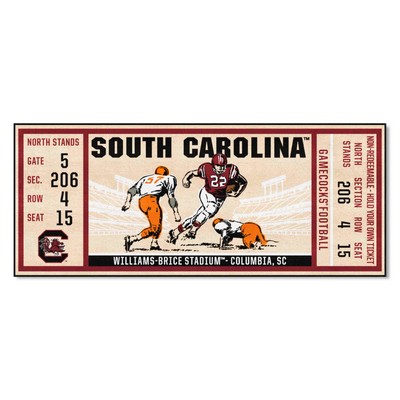 Fan Mats  LLC South Carolina Gamecocks Ticket Runner Black