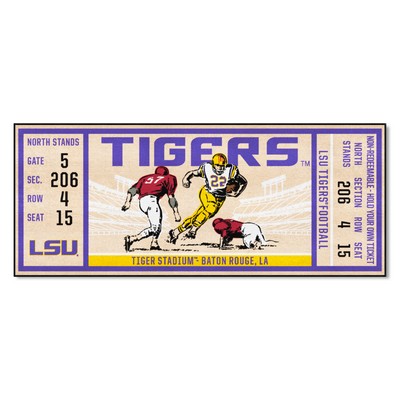 Fan Mats  LLC LSU Tigers Ticket Runner Rug - 30in. x 72in. Purple