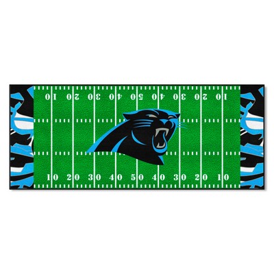 Fan Mats  LLC Carolina Panthers Football Field Runner Mat - 30in. x 72in. XFIT Design Pattern