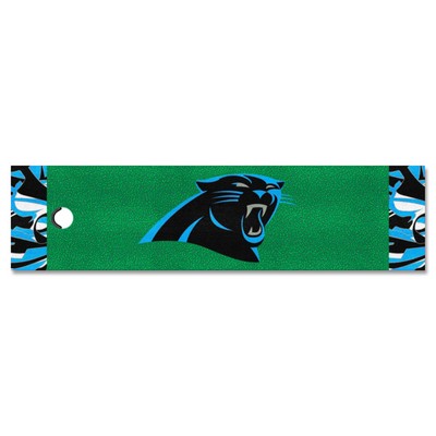 Fan Mats  LLC Carolina Panthers Putting Green Mat - 1.5ft. x 6ft. Pattern