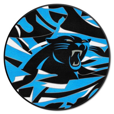 Fan Mats  LLC Carolina Panthers Roundel Mat NFL x FIT Pattern