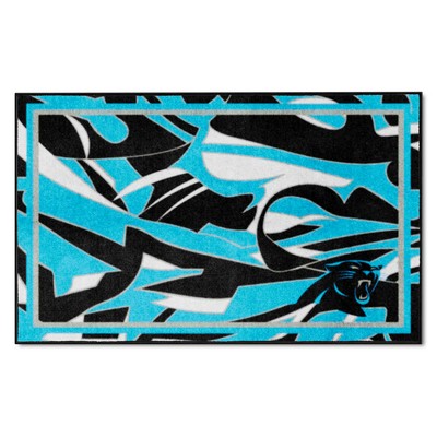 Fan Mats  LLC Carolina Panthers 4x6 Rug NFL x FIT Pattern