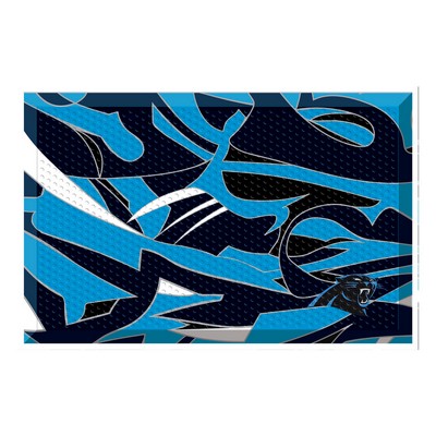 Fan Mats  LLC Carolina Panthers Rubber Scraper Door Mat XFIT Design Pattern