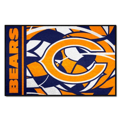 Fan Mats  LLC Chicago Bears Starter Mat XFIT Design - 19in x 30in Accent Rug Pattern