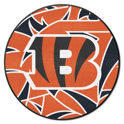 Fan Mats  LLC Cincinnati Bengals Roundel Mat NFL x FIT Pattern