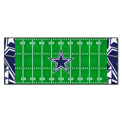 Fan Mats  LLC Dallas Cowboys Football Field Runner Mat - 30in. x 72in. XFIT Design Pattern