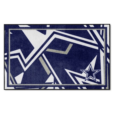 Fan Mats  LLC Dallas Cowboys 4ft. x 6ft. Plush Area Rug XFIT Design Pattern