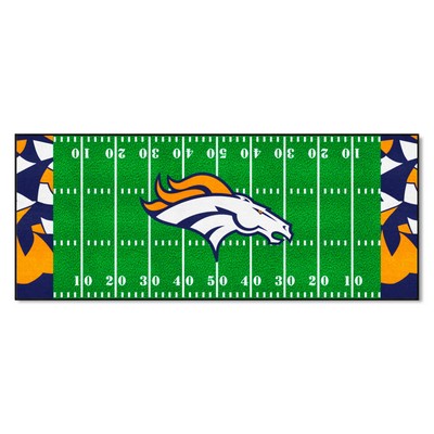 Fan Mats  LLC Denver Broncos Football Field Runner NFL x FIT Pattern
