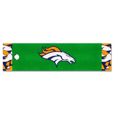 Fan Mats  LLC Denver Broncos Putting Green Mat NFL x FIT Pattern