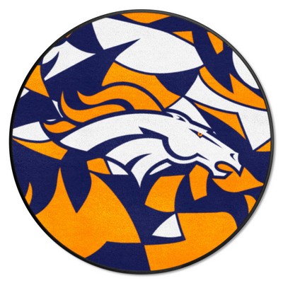Fan Mats  LLC Denver Broncos Roundel Mat NFL x FIT Pattern