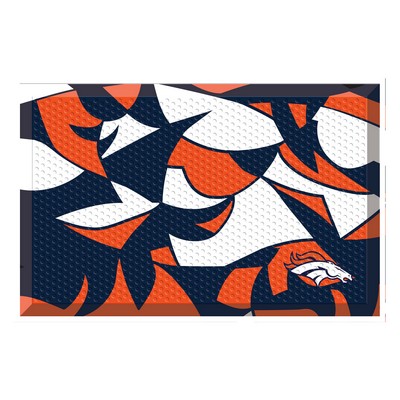 Fan Mats  LLC Denver Broncos Rubber Scraper Door Mat XFIT Design Pattern