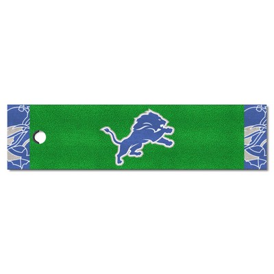 Fan Mats  LLC Detroit Lions Putting Green Mat - 1.5ft. x 6ft. Pattern