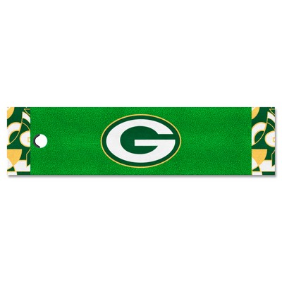 Fan Mats  LLC Green Bay Packers Putting Green Mat - 1.5ft. x 6ft. Pattern