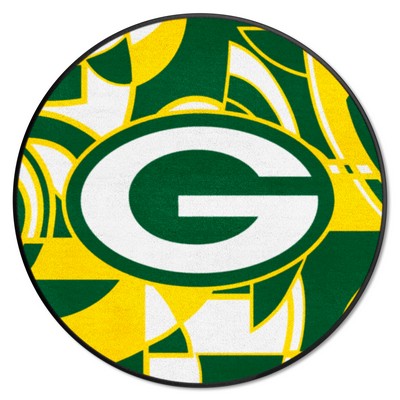 Fan Mats  LLC Green Bay Packers Roundel Rug - 27in. Diameter XFIT Design Pattern
