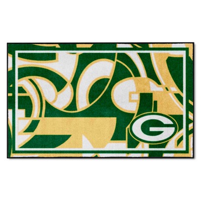 Fan Mats  LLC Green Bay Packers 4x6 Rug NFL x FIT Pattern