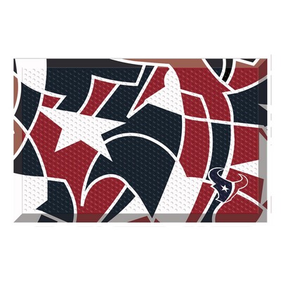 Fan Mats  LLC Houston Texans Rubber Scraper Door Mat XFIT Design Pattern