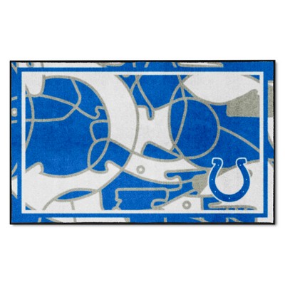 Fan Mats  LLC Indianapolis Colts 4x6 Rug NFL x FIT Pattern