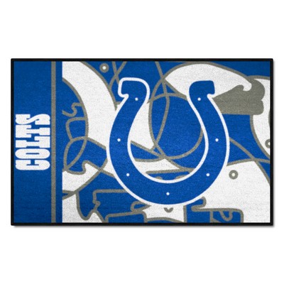 Fan Mats  LLC Indianapolis Colts Starter Mat XFIT Design - 19in x 30in Accent Rug Pattern