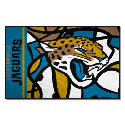 Fan Mats  LLC Jacksonville Jaguars Starter Mat XFIT Design - 19in x 30in Accent Rug Pattern