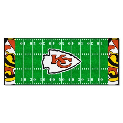 Fan Mats  LLC Kansas City Chiefs Football Field Runner Mat - 30in. x 72in. XFIT Design Pattern