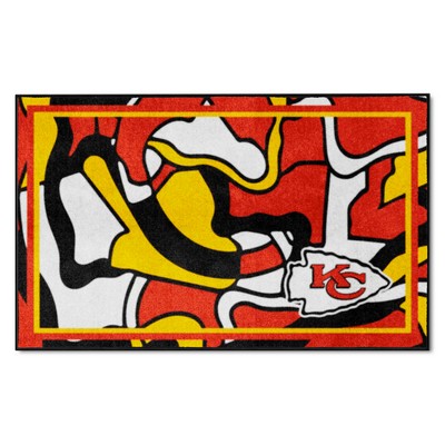Fan Mats  LLC Kansas City Chiefs 4x6 Rug NFL x FIT Pattern