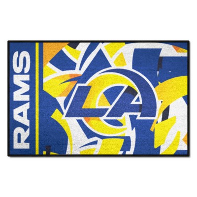 Fan Mats  LLC Los Angeles Rams Starter Mat XFIT Design - 19in x 30in Accent Rug Pattern