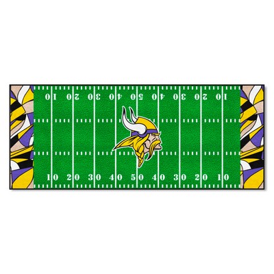 Fan Mats  LLC Minnesota Vikings Football Field Runner Mat - 30in. x 72in. XFIT Design Pattern