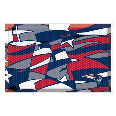 Fan Mats  LLC New England Patriots Rubber Scraper Door Mat XFIT Design Pattern