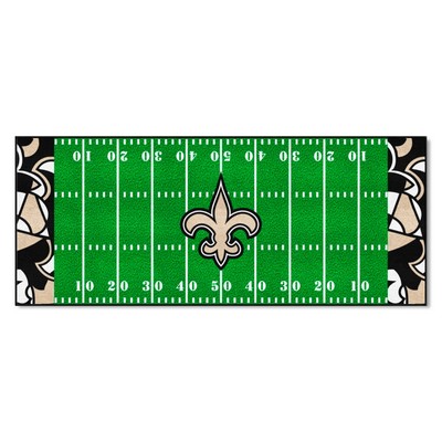 Fan Mats  LLC New Orleans Saints Football Field Runner NFL x FIT Pattern