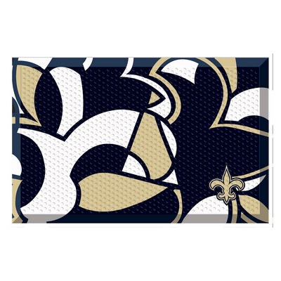 Fan Mats  LLC New Orleans Saints Scraper Mat NFL x FIT Pattern