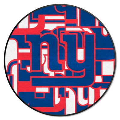 Fan Mats  LLC New York Giants Roundel Rug - 27in. Diameter XFIT Design Pattern