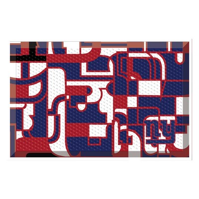 Fan Mats  LLC New York Giants Rubber Scraper Door Mat XFIT Design Pattern