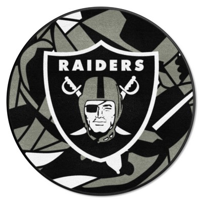 Fan Mats  LLC Las Vegas Raiders Roundel Mat NFL x FIT Pattern