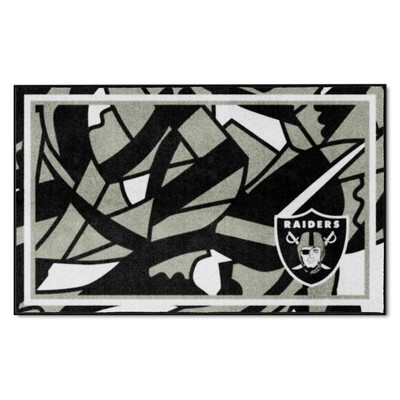 Fan Mats  LLC Las Vegas Raiders 4x6 Rug NFL x FIT Pattern