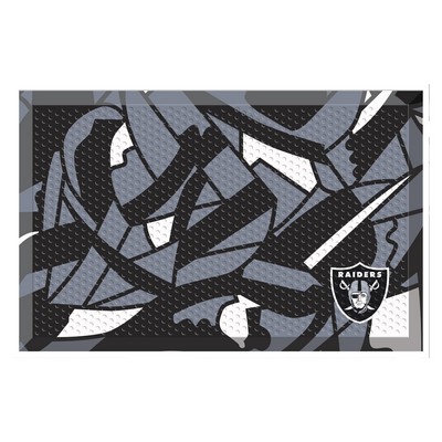 Fan Mats  LLC Las Vegas Raiders Scraper Mat NFL x FIT Pattern