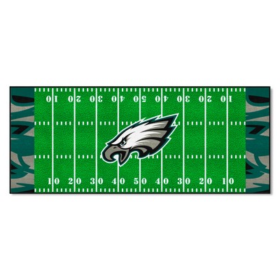 Fan Mats  LLC Philadelphia Eagles Football Field Runner Mat - 30in. x 72in. XFIT Design Pattern