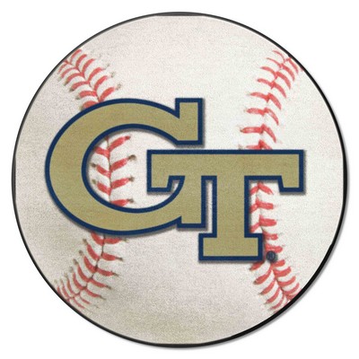 Fan Mats  LLC Georgia Tech Yellow Jackets Baseball Mat White
