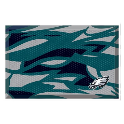 Fan Mats  LLC Philadelphia Eagles Rubber Scraper Door Mat XFIT Design Pattern