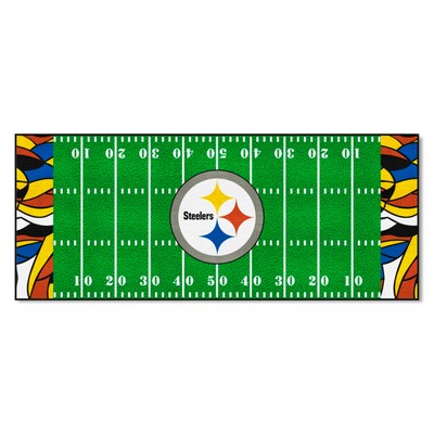 Fan Mats  LLC Pittsburgh Steelers Football Field Runner Mat - 30in. x 72in. XFIT Design Pattern