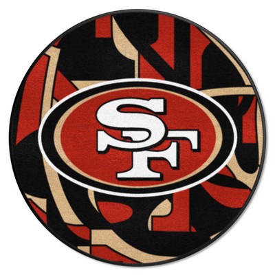 Fan Mats  LLC San Francisco 49ers Roundel Rug - 27in. Diameter XFIT Design Pattern