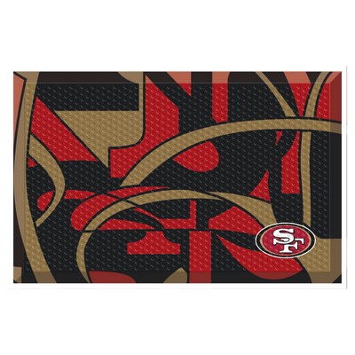 Fan Mats  LLC San Francisco 49ers Rubber Scraper Door Mat XFIT Design Pattern