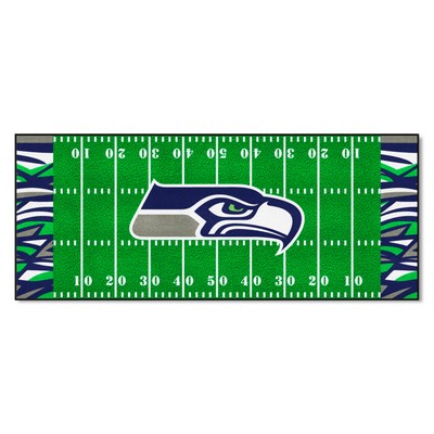 Fan Mats  LLC Seattle Seahawks Football Field Runner Mat - 30in. x 72in. XFIT Design Pattern