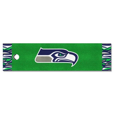 Fan Mats  LLC Seattle Seahawks Putting Green Mat - 1.5ft. x 6ft. Pattern