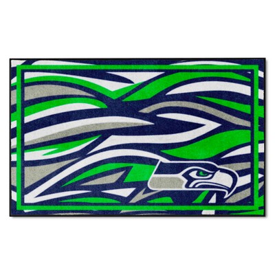 Fan Mats  LLC Seattle Seahawks 4x6 Rug NFL x FIT Pattern