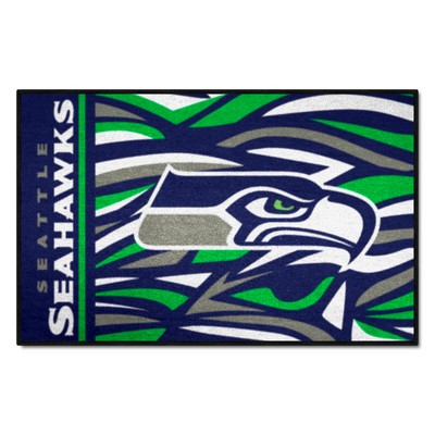Fan Mats  LLC Seattle Seahawks Starter Mat XFIT Design - 19in x 30in Accent Rug Pattern