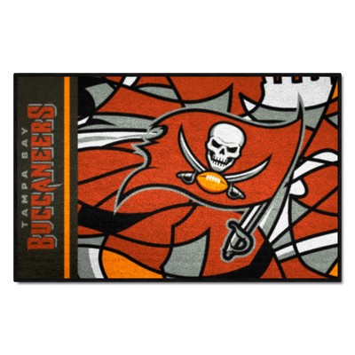 Fan Mats  LLC Tampa Bay Buccaneers Starter Mat XFIT Design - 19in x 30in Accent Rug Pattern