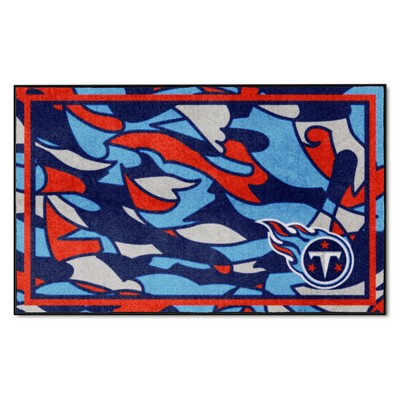 Fan Mats  LLC Tennessee Titans 4ft. x 6ft. Plush Area Rug XFIT Design Pattern